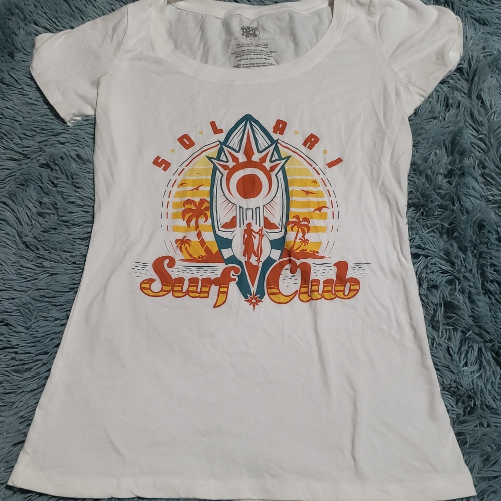 Women's Short Sleeve White Graphic T-Shirt